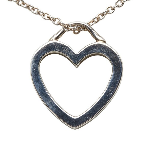 Tiffany & Co. SV925 Silver Sentimental Heart Necklace for Women. TIFFANY